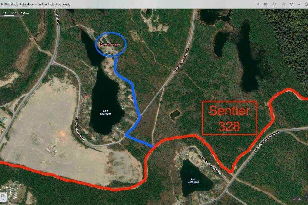 Le Chalet Bleu, Aux Pieds Des Monts-Valin Saint-David-de-Falardeau Zewnętrze zdjęcie