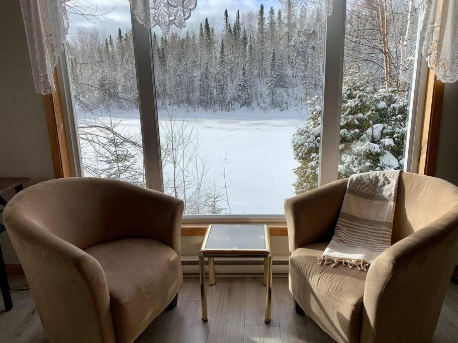 Le Chalet Bleu, Aux Pieds Des Monts-Valin Saint-David-de-Falardeau Zewnętrze zdjęcie