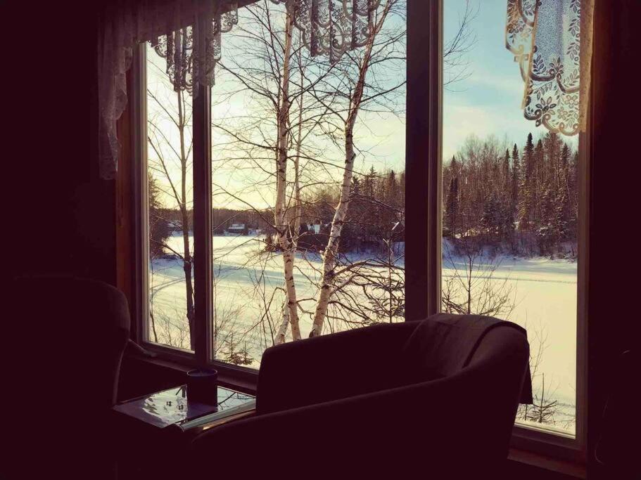 Le Chalet Bleu, Aux Pieds Des Monts-Valin Saint-David-de-Falardeau Zewnętrze zdjęcie